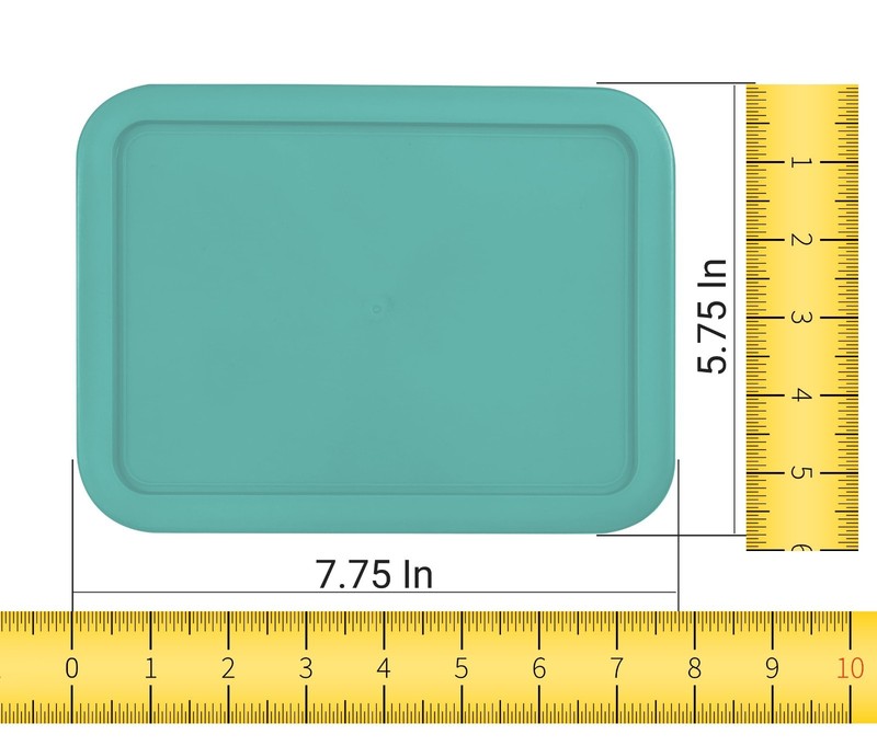 Replacement Lids for Pyrex 7210-PC 3-Cup Rectangle Turquoise 5.75x7.75" 10-Pack gallery