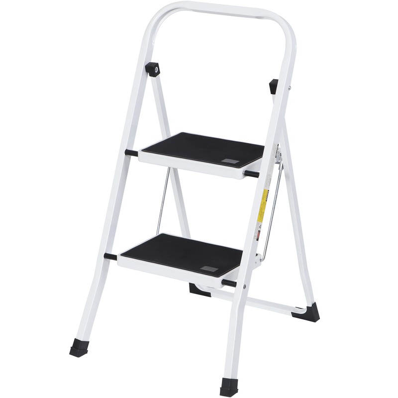 2 Step Ladder Folding Step Stool with Wide Anti-Slip Pedal Convenient Handgrip gallery
