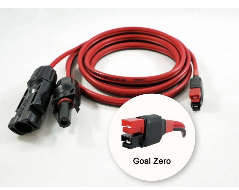 GOAL ZERO Solar Charging Cable Yeti Input Connectors 500 Watts 20’ feet