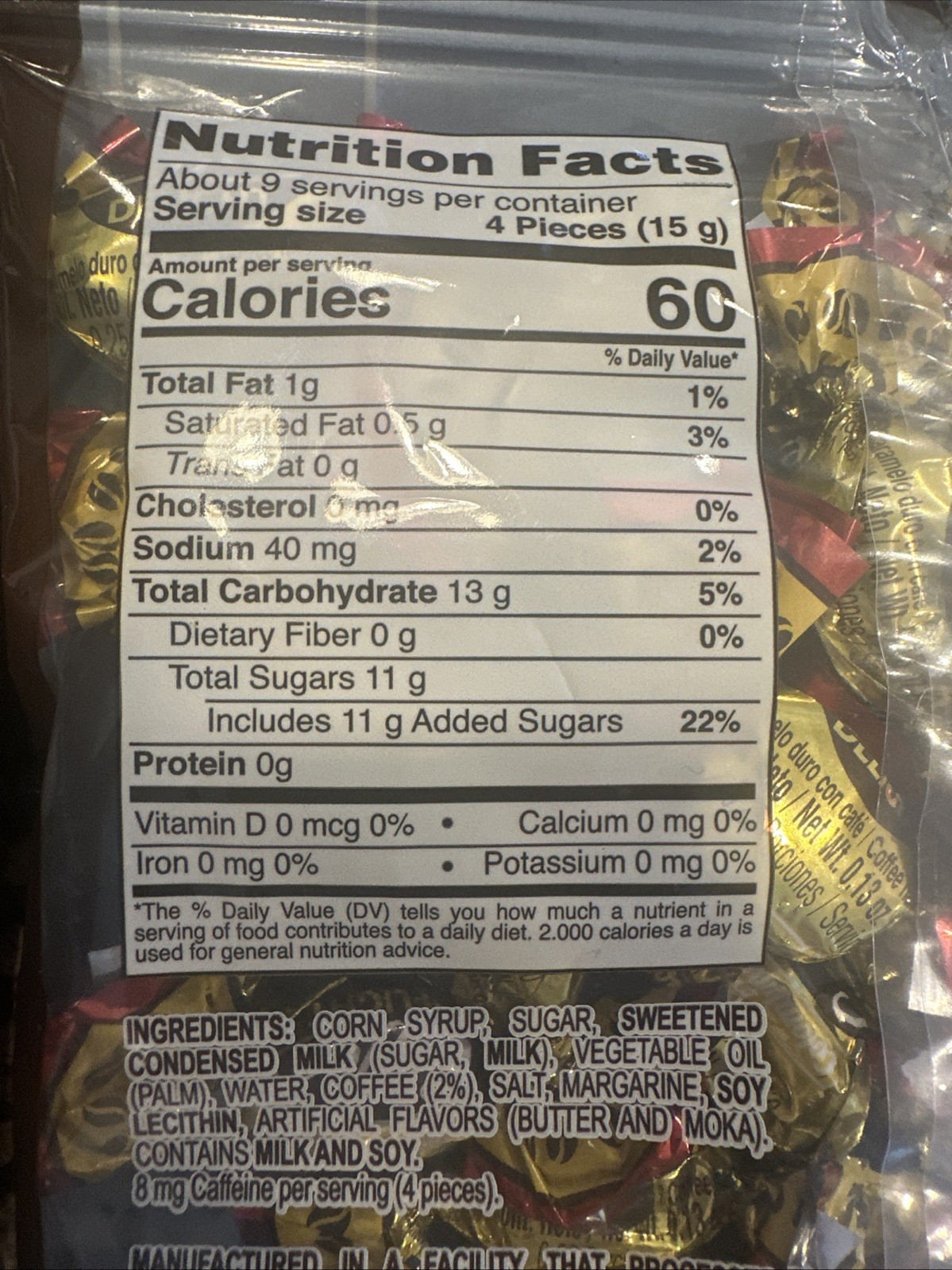 2 Bags Colombina Coffee Delight Hard Candy 4.7 Oz Sugar Cane Made W/ Real Coffee gallery