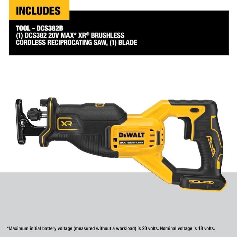 DEWALT DCS382B - 20V MAX Cordless Reciprocating Saw Brushless Tool Only gallery