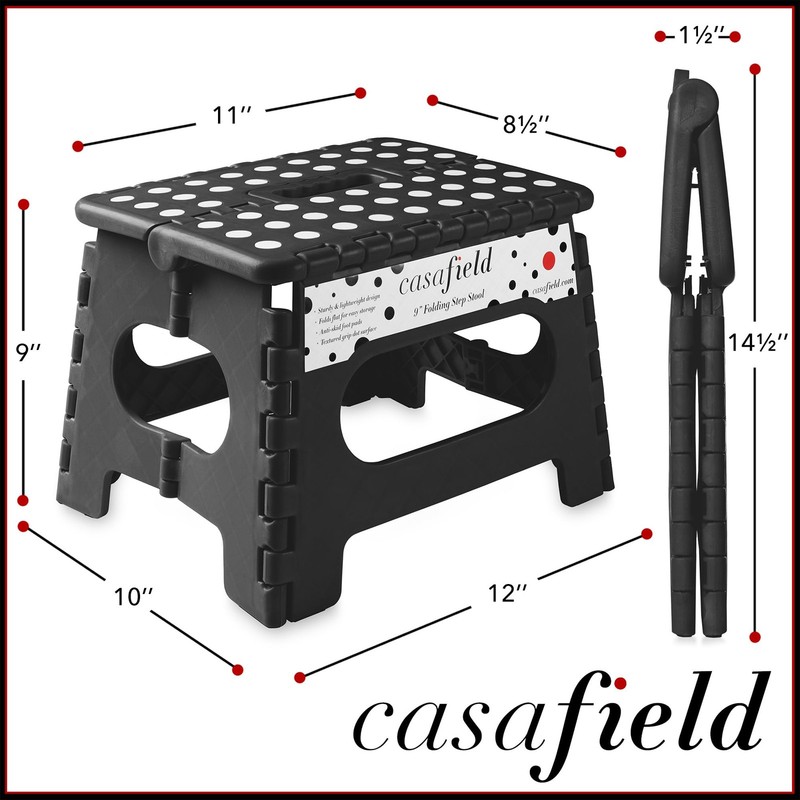 Casafield 9 Folding Step Stool - Small Plastic Foot Stool gallery