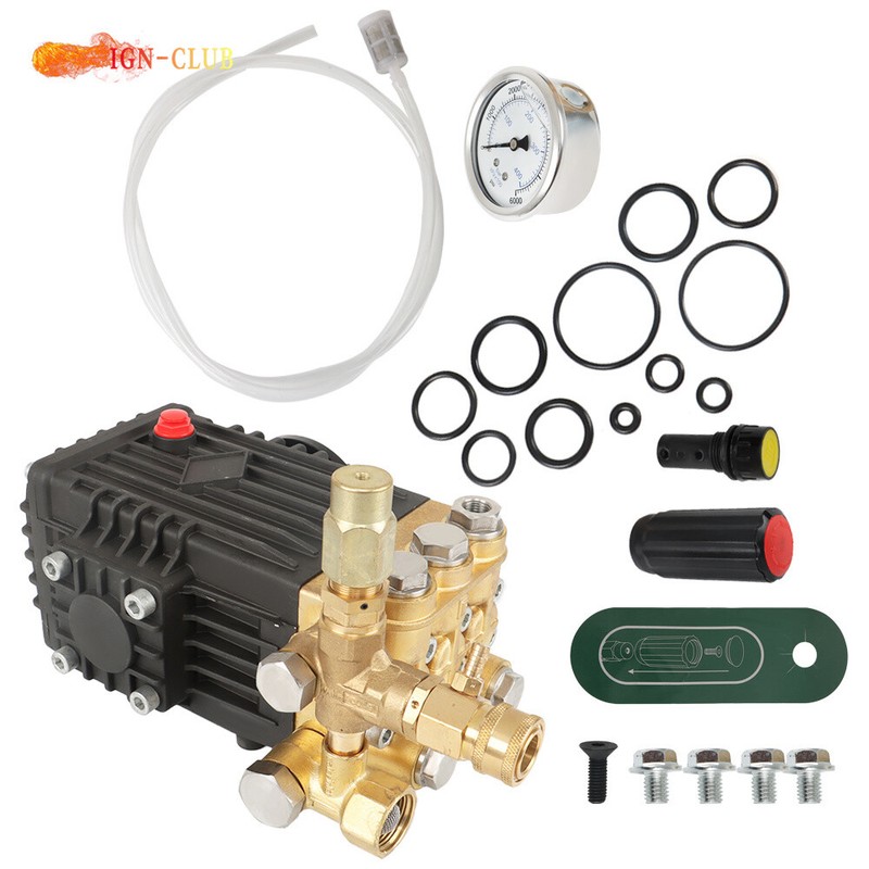 Pressure Power Washer Pump 24mm Solid Shaft 3600 PSI 4.9GPM Belt Drive gallery