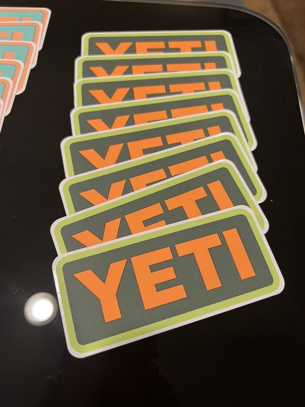 Authentic YETI Decal / Stickers -different colors green orange Black Grey White gallery