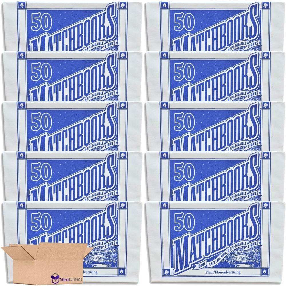 Plain White Matchbooks Value Pack | 50 Count Box | Pack of 10