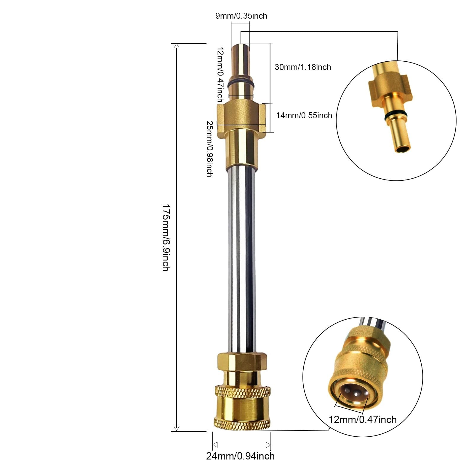 6.9" Pressure Washer Lance Adapter – Compatible with Black+Decker, Fit for Bl... gallery
