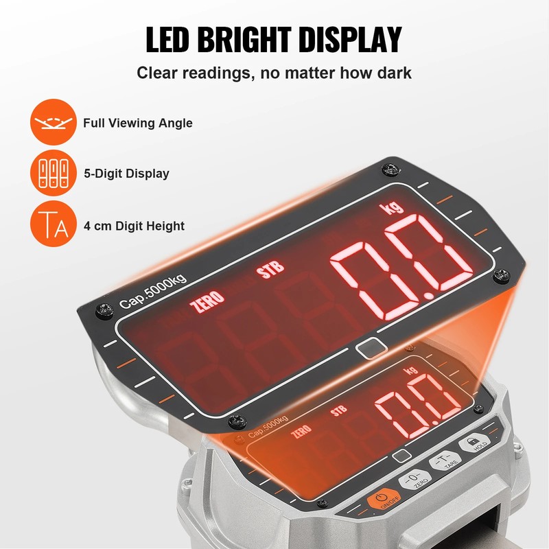 Electronic Crane Scale, Rechargeable, 3 Ton (5000KG/10T), with Remote Control gallery