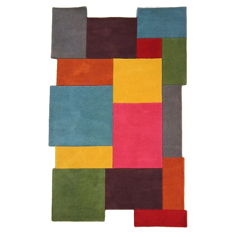 Irregular Shape Rug Hand-Tufted NewZeland Wool Rug Handmade Area Rug Carpet for gallery