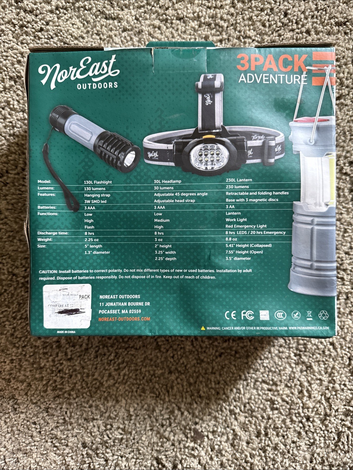 Noreast Outdoors 3 Pack Adventure Light Set 2