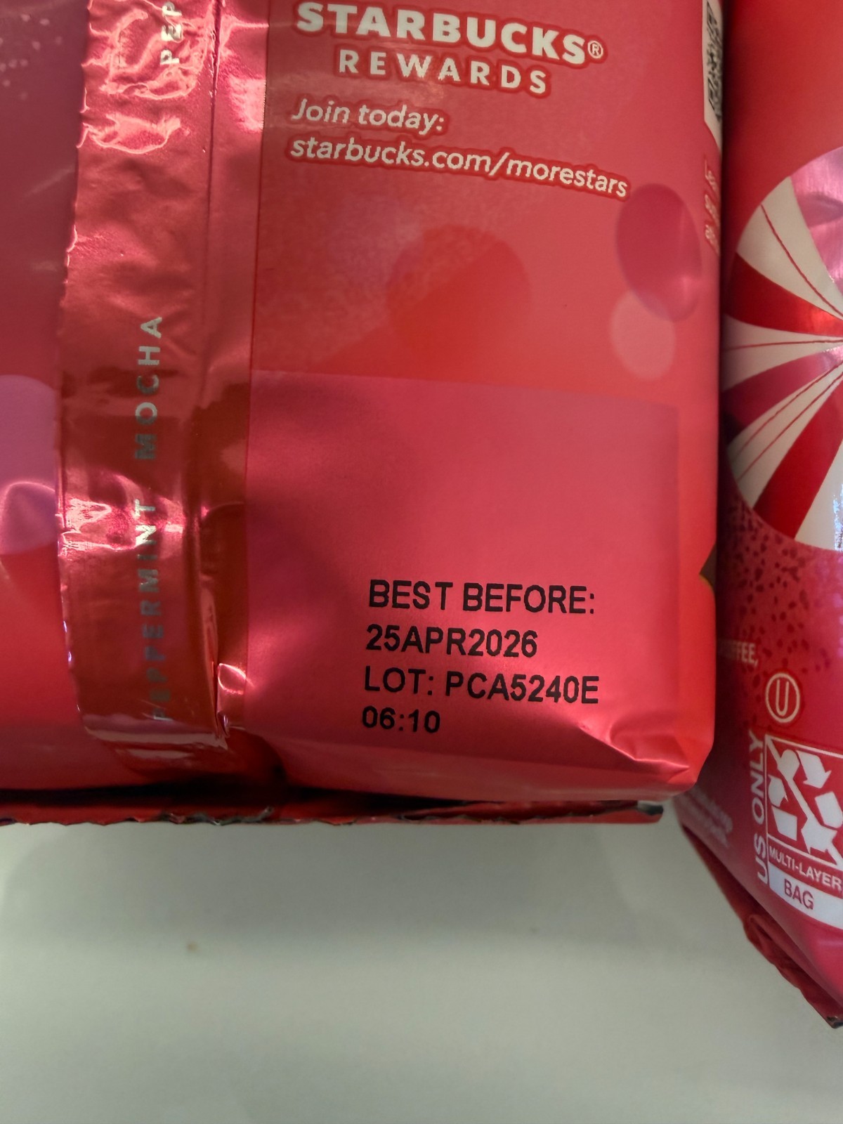 Starbucks Peppermint Mocha Ground Coffee 11oz 6 Bags Holiday CHECK BB DATE gallery