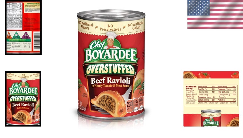 Emergency Meal Solution: 15 Oz Overstuffed Beef Ravioli - Pack of 6 Cans gallery
