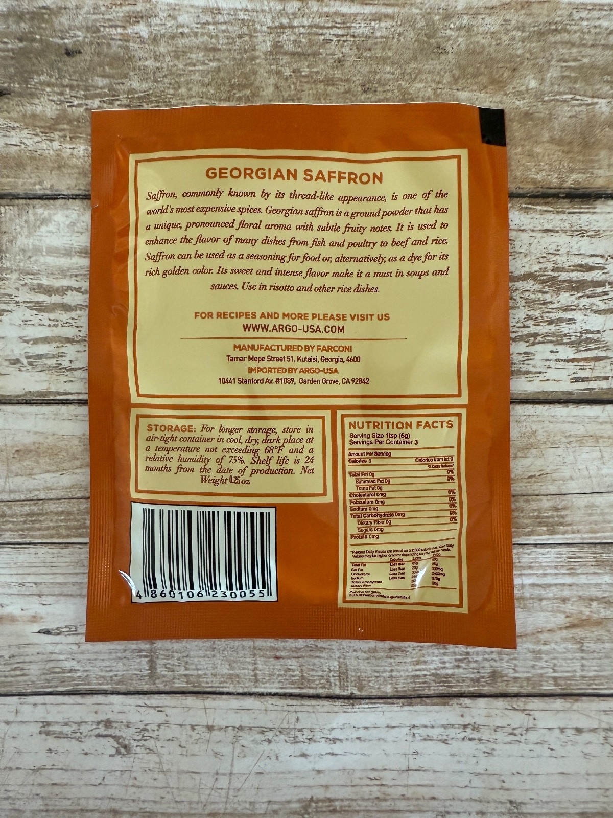 SAFFRON, Georgian Spice Packet, Net Wt. 0.25oz (7gr), Khomli Brand gallery