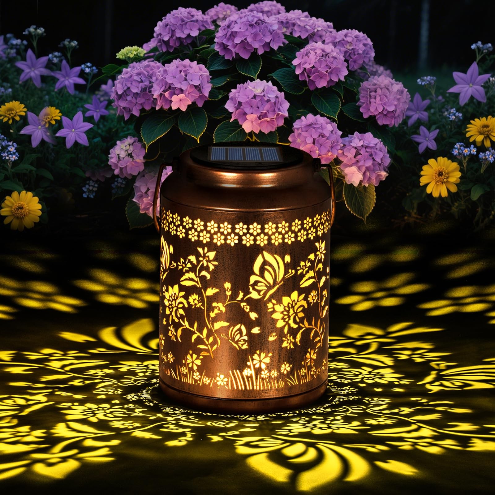 Solar Lanterns Outdoor Waterproof, Butterfly Garden Decor for Yard Porch Lawn... gallery