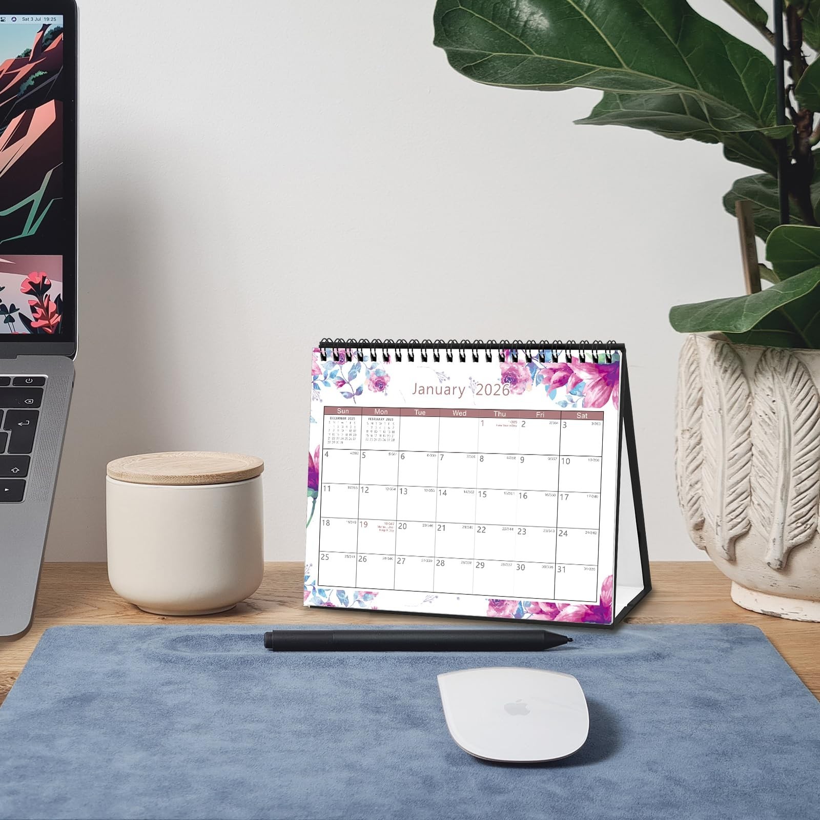 Small Desk Calendar 2026 January 2026 - December 2026 Standing Calendar 8" x 6" gallery