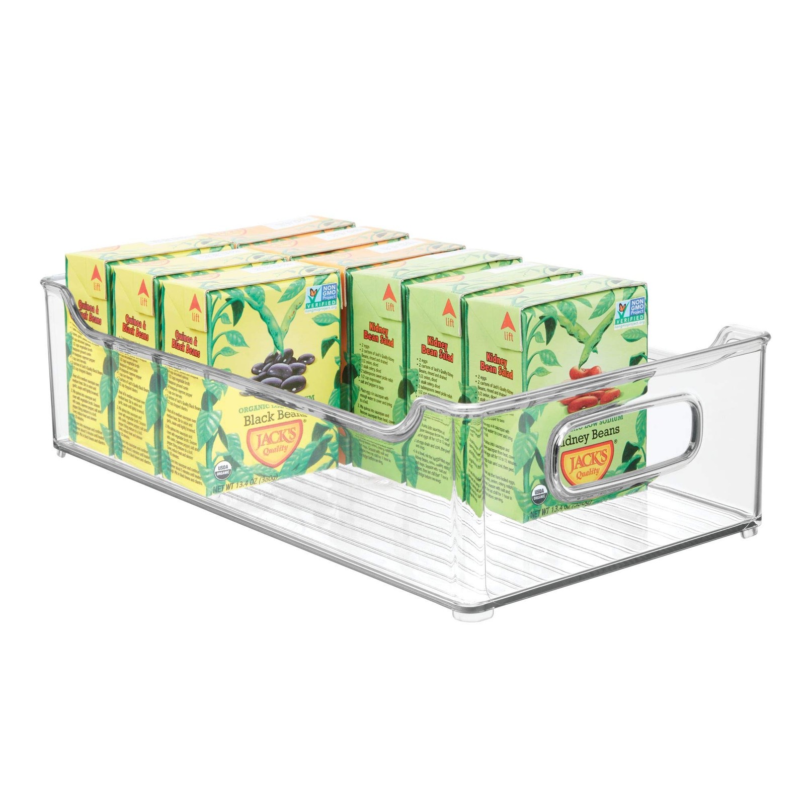 mDesign Wide Plastic Kitchen Storage Container Bins with Handles -Organization gallery