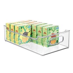 mDesign Wide Plastic Kitchen Storage Container Bins with Handles -Organization