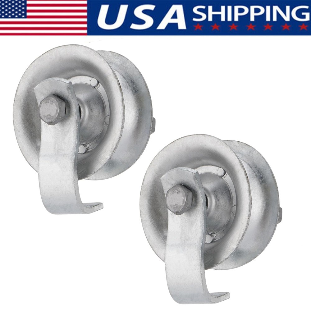 2 Pack Sliding Gate Rollers 5" Steel Pipe Track Roller Galvanized for 1 5/8" ... gallery