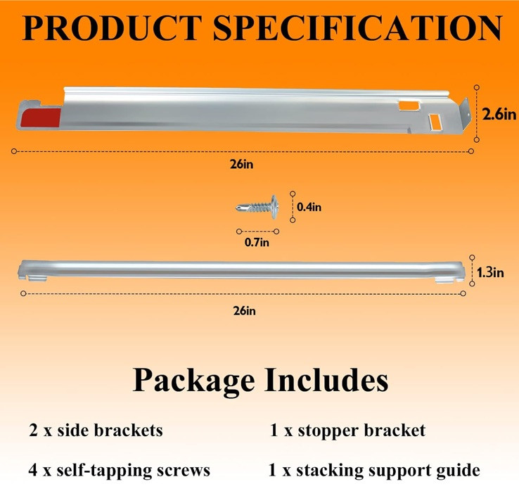 KSTK1 27-inch Laundry Stacking Kit Replacement for LG Washer & Dryer - Solid ... gallery