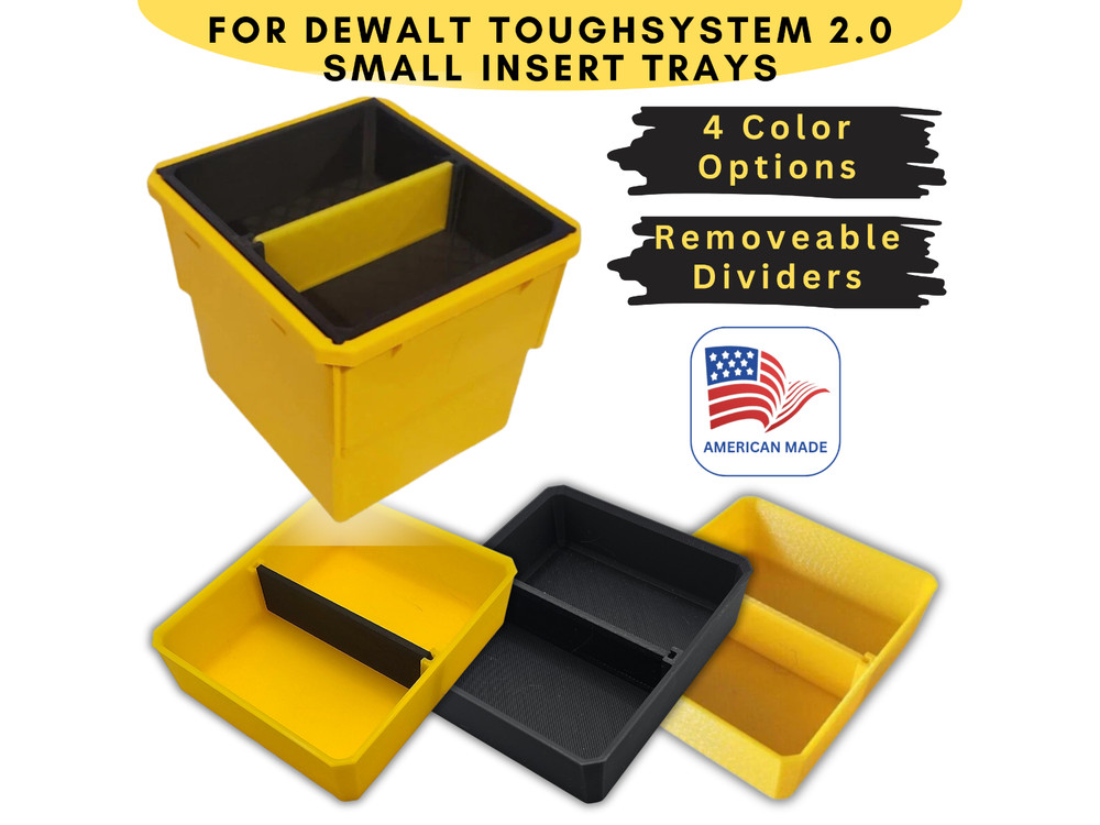 DEWALT ToughSystem 2.0 Organizer SMALL TRAY INSERT Nesting Bin W/DIVIDER