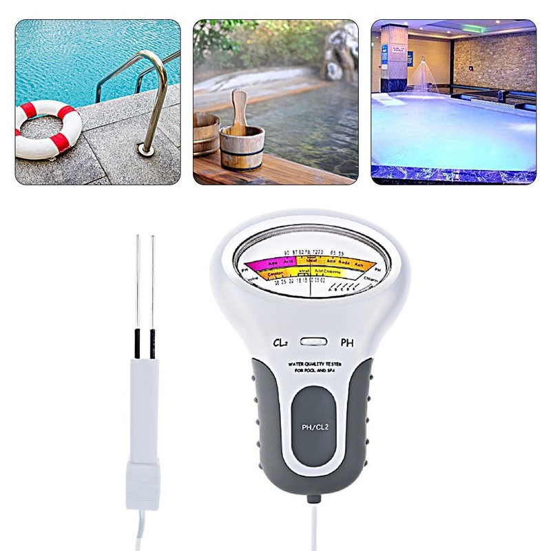 Swimming Pool Kit Meter Chlorine Digital PH Water Quality Tester Level MonitorOY gallery