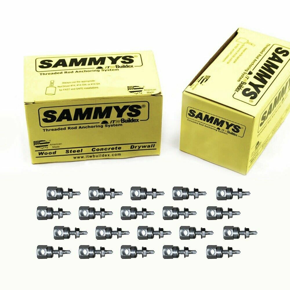 Sammys SWDR 1-1/2 3/8 Inch Horizontal Thread Rod 12-24 x 1-1/2 Inch Screw 50 Pcs gallery