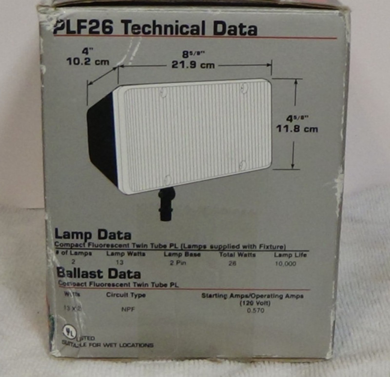RAB PLF26 Fluorescent Landscape 26 Watt PL Flood Light 120 Volts Bronze gallery