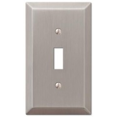 Electrical Switchplate Outlet Cover Century Brushed Nickel Single Double Triple