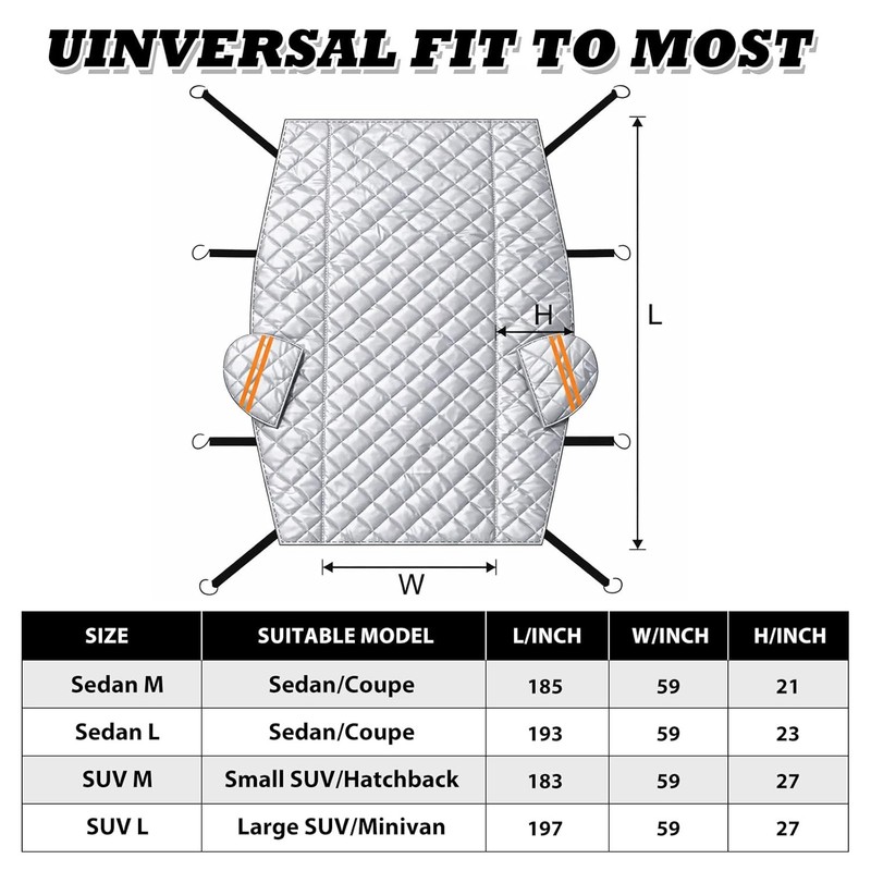 Multi Layer Cotton Padded Car Cover Protector for Sedans Half Cover Sale gallery