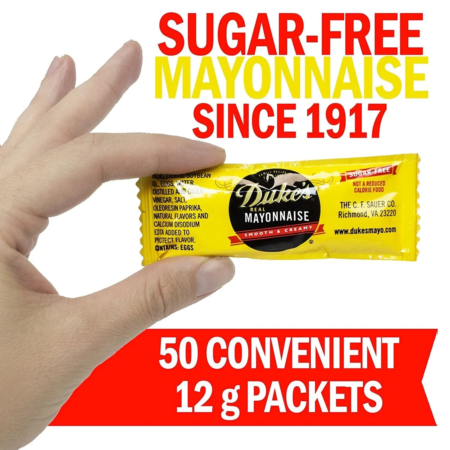 Duke's Real Mayonnaise Packets, Smooth and Creamy 50 Packet gallery