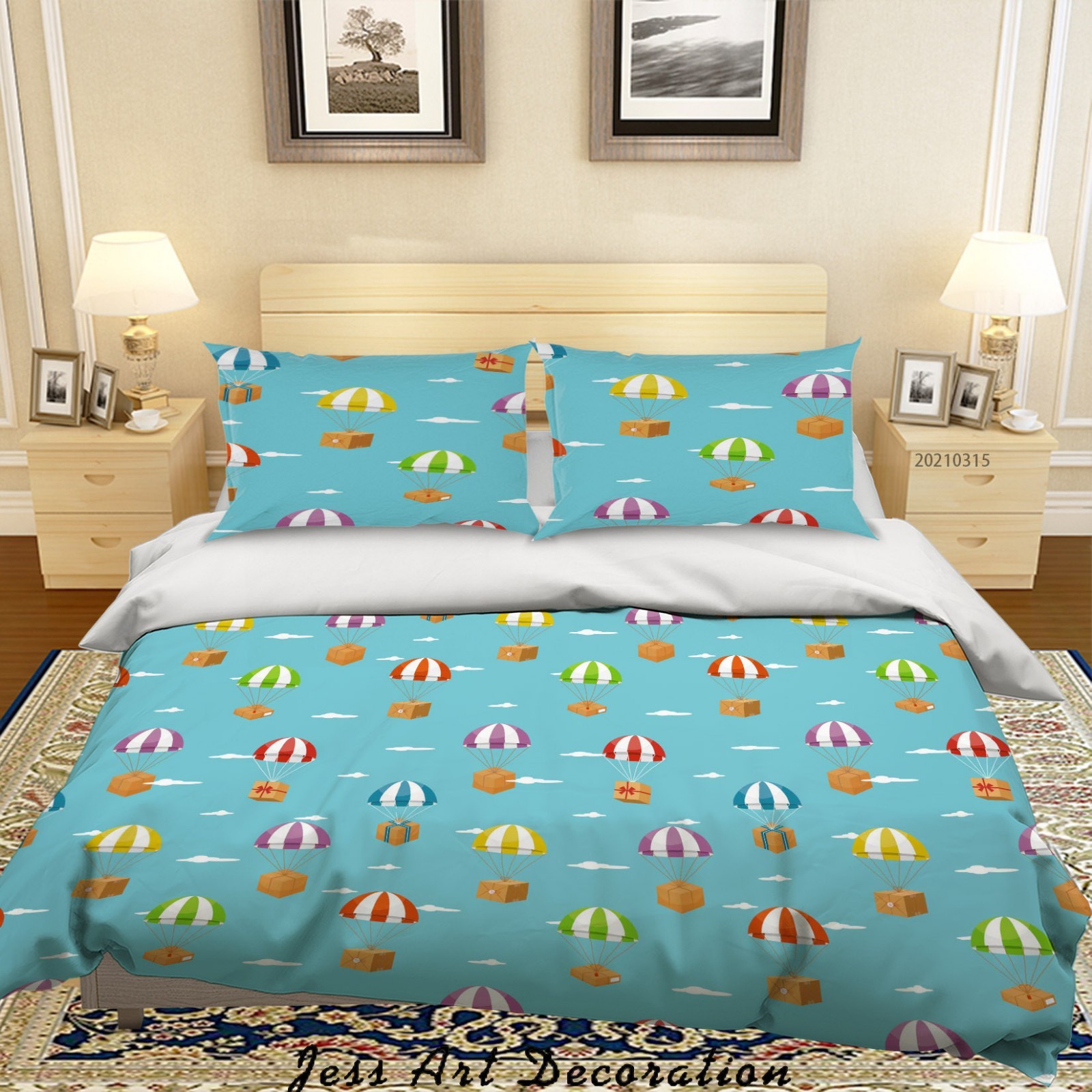 3D Gift Box Cloud Pattern Quilt Cover Set Bedding Sets Pillowcases gallery