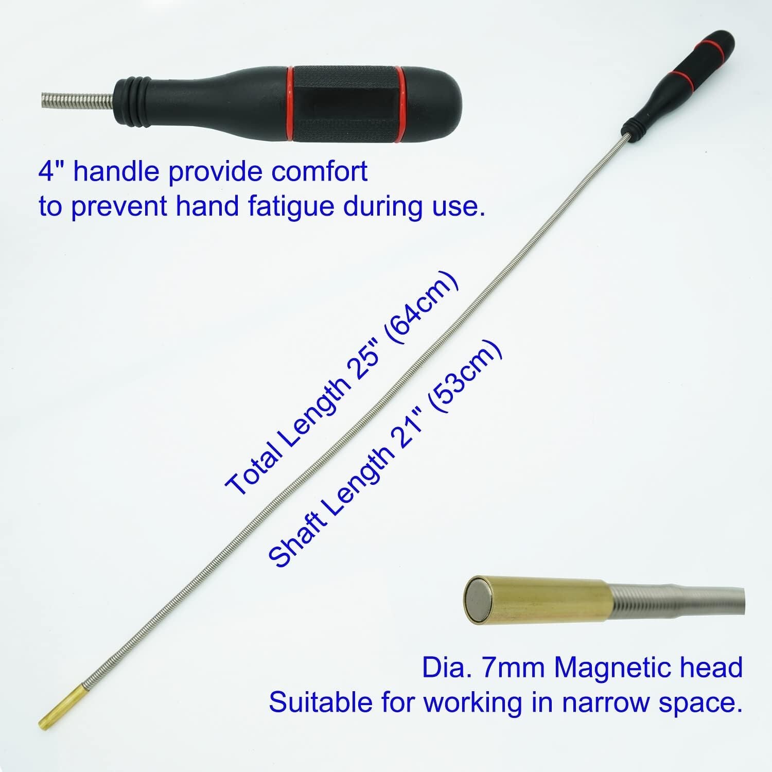 Magnetic Pickup Tool - 24” Bend-It Flexible Magnet Pick-Up Sweeper Bendable gallery