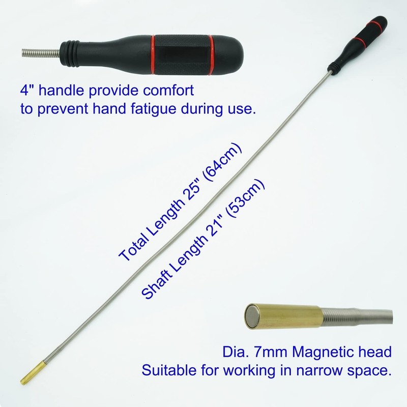 Magnetic Pickup Tool - 24” Bend-It Flexible Magnet Pick-Up Sweeper Bendable gallery