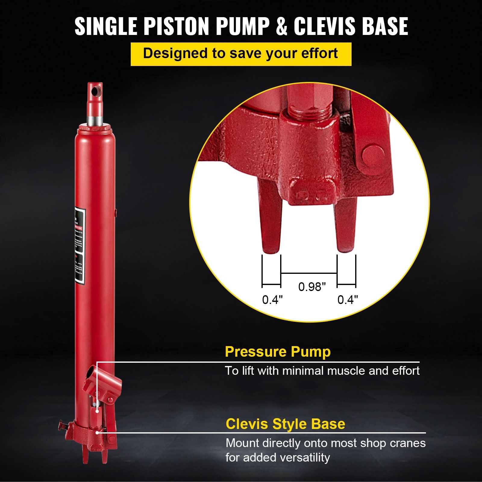 3 Ton Hydraulic Long Ram Jack for Engine Lifts and Garage Cranes gallery