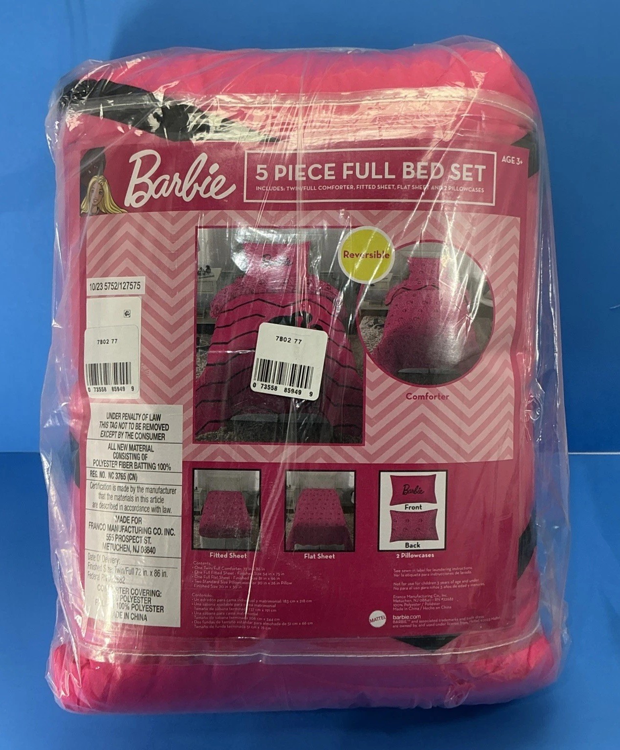 Barbie Twin/Full Bedding Super Soft Comforter and Sheet Set with Sham 5 Piece gallery