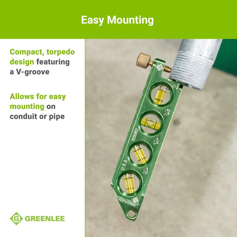Greenlee L77 Mini Magnetic Bubble Level with Conduit not_applicable, Clear gallery