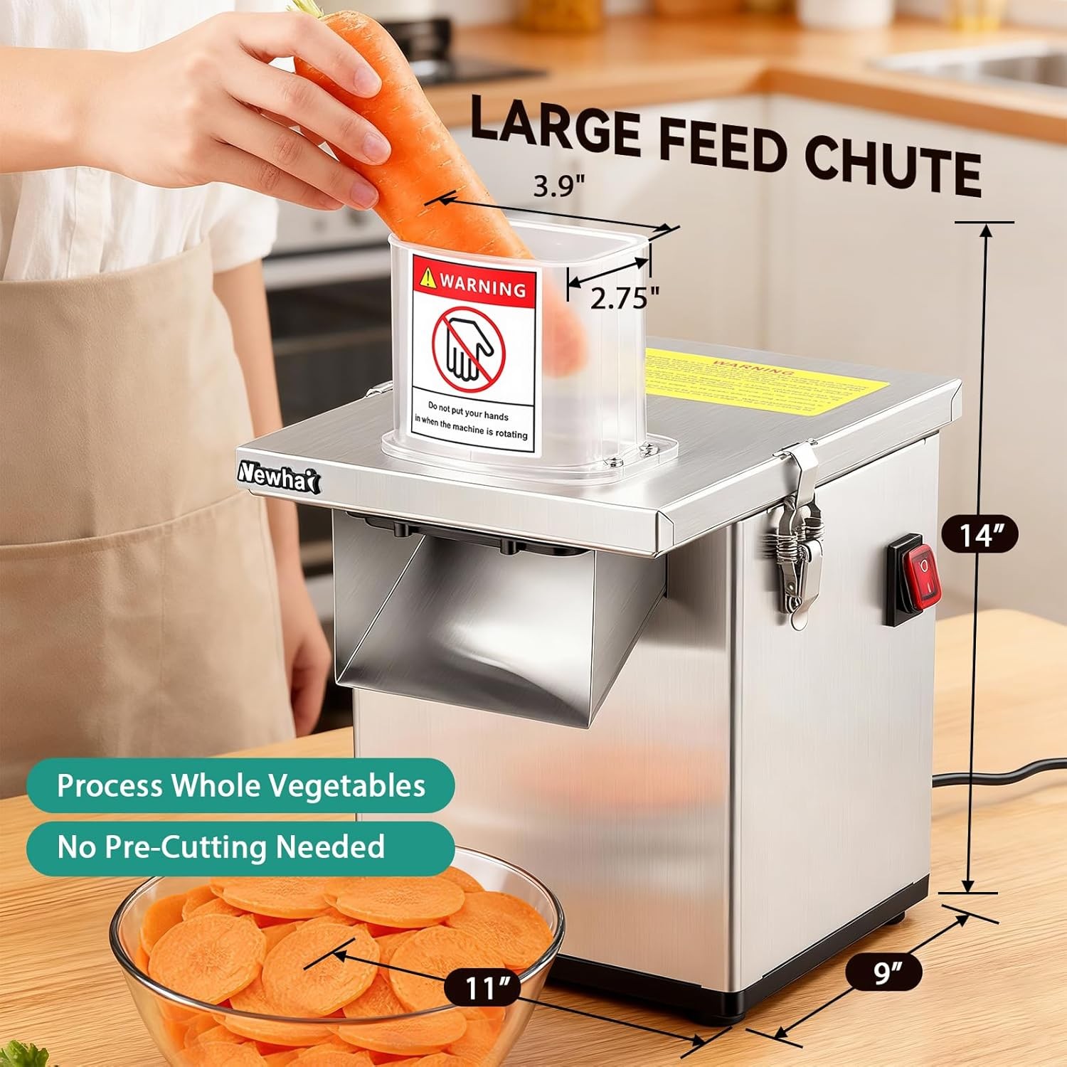 Commercial Vegetable Processor Slicer Dicer Shredder 330lb h gallery
