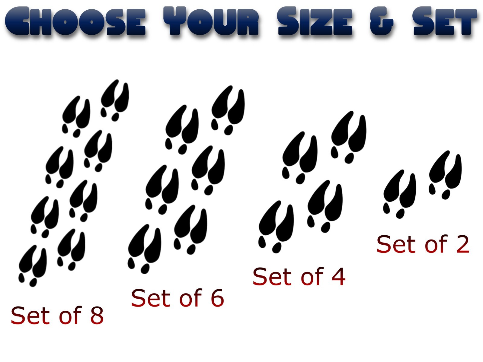 Deer Tracks Decals Sticker Hunting - Several Colors and Sizes Available gallery