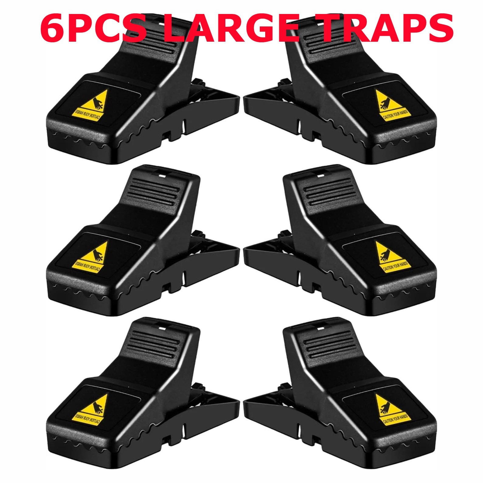 6 Pack Large Mouse Traps Killer Reusable Snap Trap for Rat Mice Gophers Chipmunk gallery