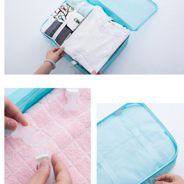 3pcs Travel Packing Cubes Breathable Mesh Luggage Organizer with Carry Handle gallery