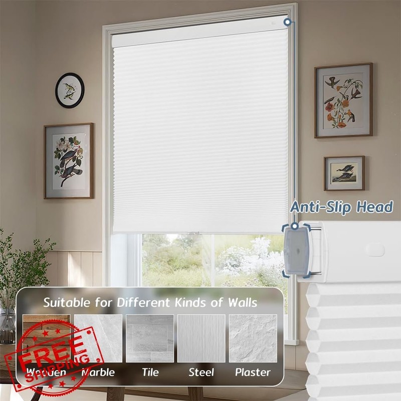 SEEYE White Light Filtering Cordless Cellular Shades 46"W x 64"H gallery