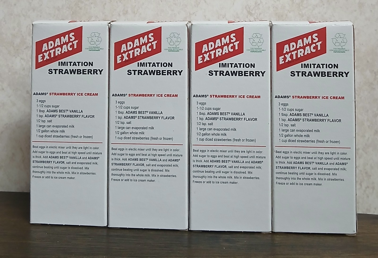 Adams Extract Imitation Strawberry Extract 4 (1.5 Oz Bottles) Exp May 21, 2027 gallery