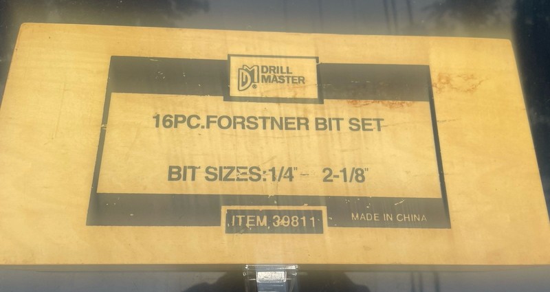 Drill Master 39812 16PC Forstner Bit Set Tin Sizes 1/4”-2-1/8” Wood Case gallery