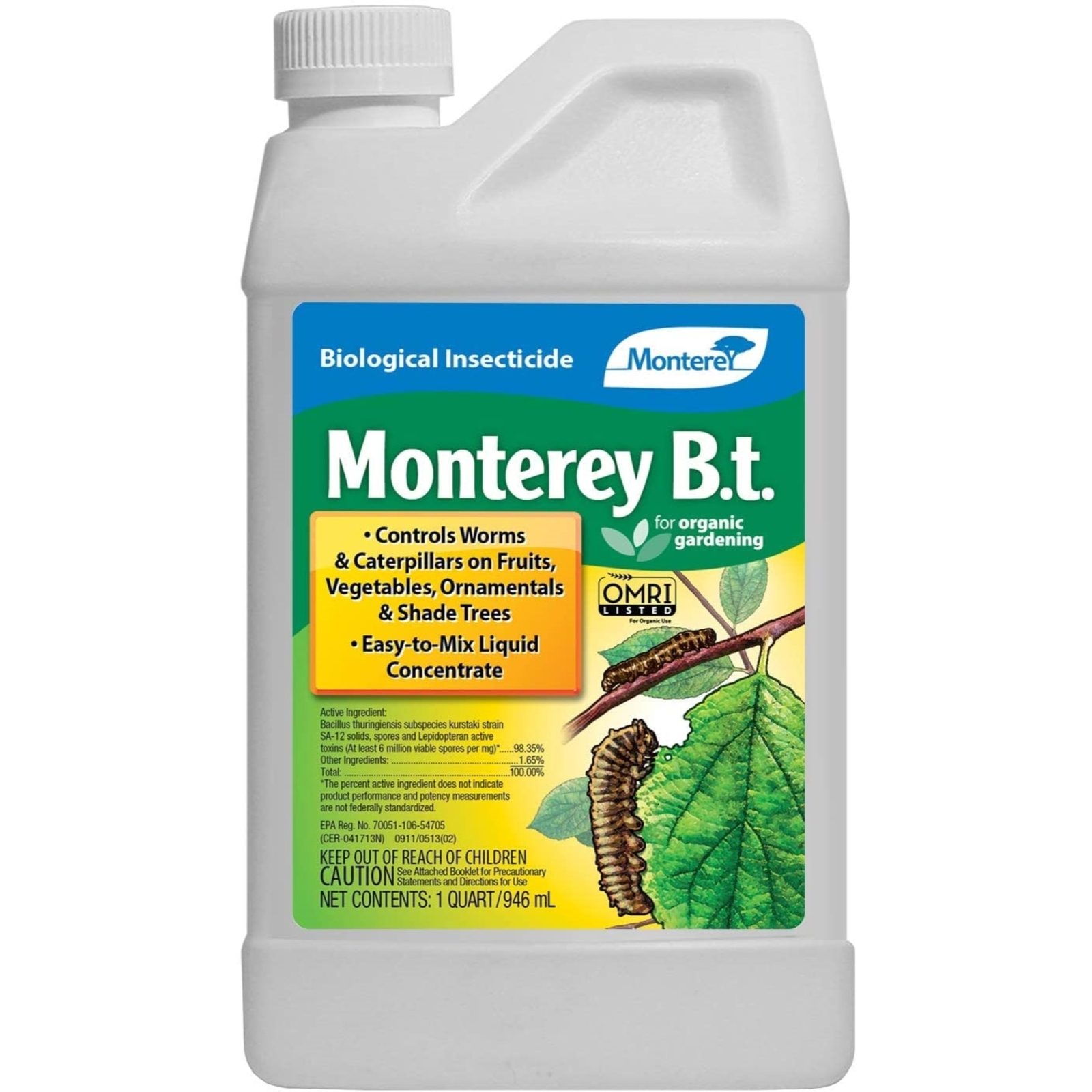 Monterey (BT) Bacillus Thuringiensis Biological Insecticide Concentrate, 32 oz gallery