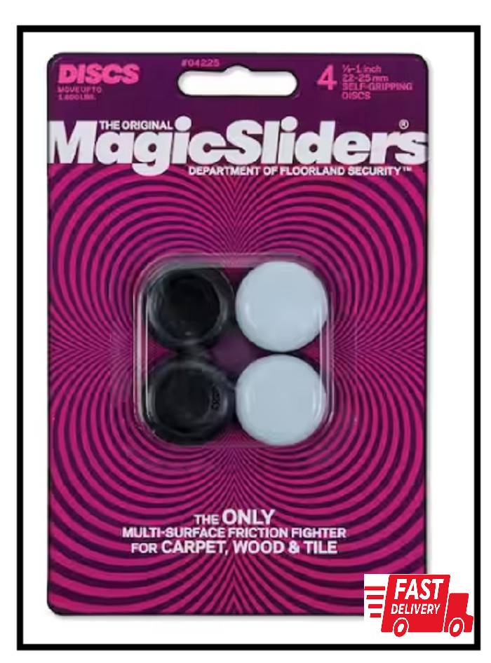 7/8 - 1 in. Grip Tip Round Magic Sliders (4-Pack) gallery