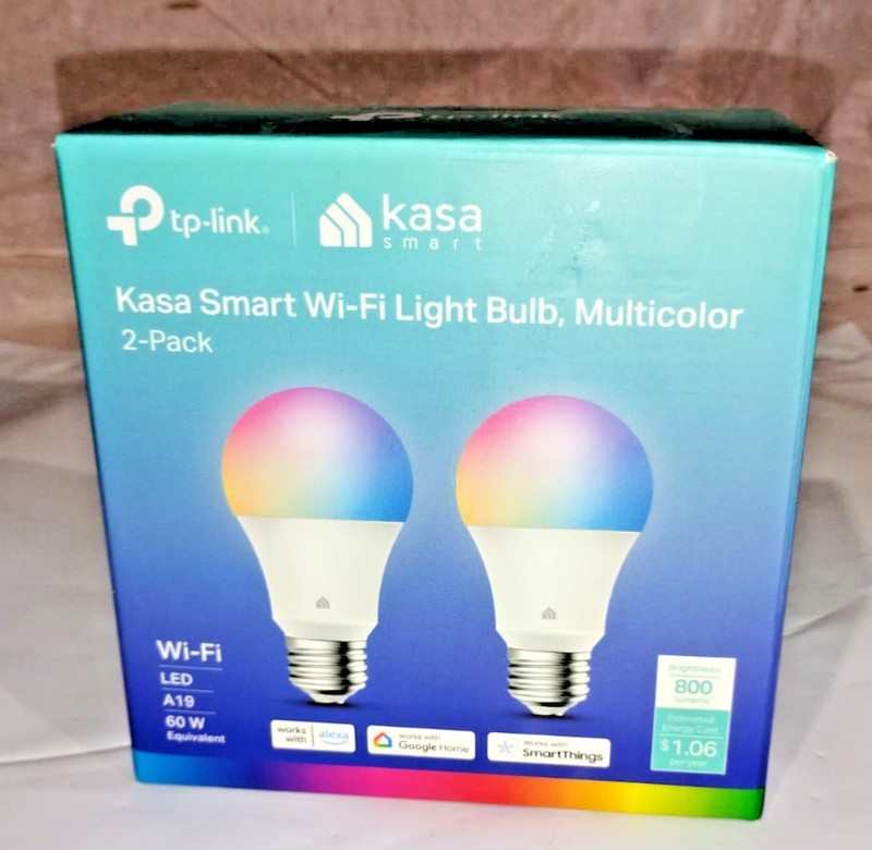 Kasa Smart LED Bulbs Multicolor Dimmable A19 800LM WiFi No Hub Required 2-Pack gallery