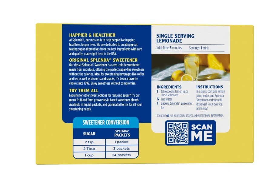 SPLENDA Zero Calorie Sweetener 200 Count Packets 7 oz Box gallery