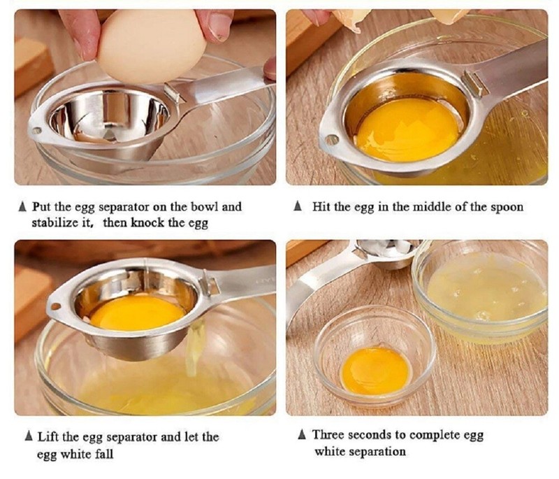 Egg Yolk White Separator Kitchen Gadget - Easy Divider Holder Sieve Tool gallery