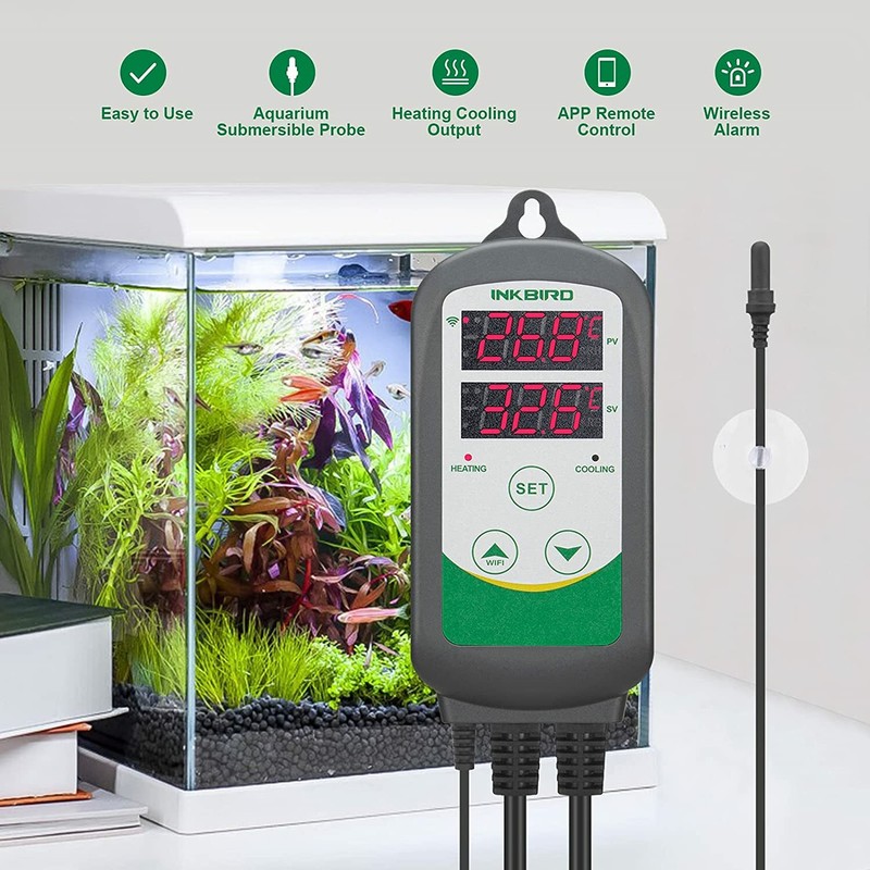 INKBIRD Temperature Controller WiFi ITC-308 Aquarium Fish Tanks Heating Cooling gallery
