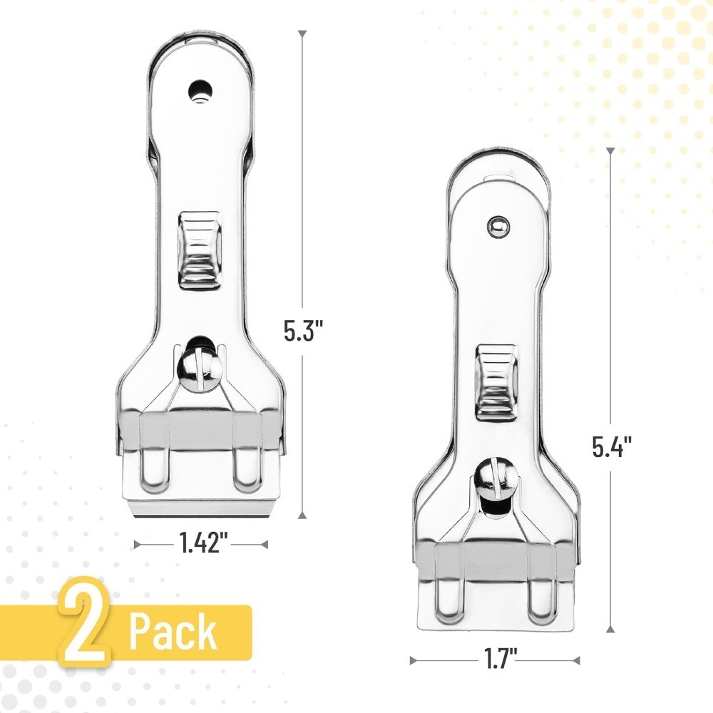 Heavy Duty Metal Razor Blade Scraper Tool 2 Pack with Carbon Steel Blades and gallery