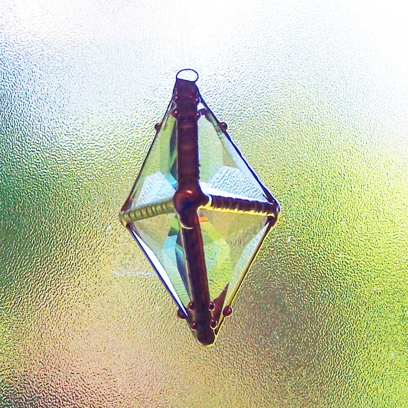 Double Pyramid Rainbow Water Prism (4") gallery